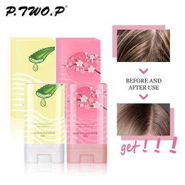 Pomades Waxes PTWOP hair art wax stick gel cream styling fixed fluffy oil-free lace men and women Q240506