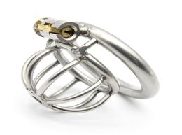 Super Small Stainless Steel Device Cock Cage Virginity Lock Penis Lock Cock Ring Belt A2825856324