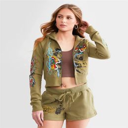 NEW Designer Tracksuits Spring Outfits Women Two Pieces Sets Long Sleeve Hooded Jacket and Shorts Casual Printing Sweatsuits Wholesale Clothes 11029