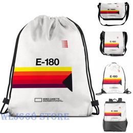 Backpack Funny Graphic Print Shoulder Bags Women VHS E-180 Single Travel For Men Gym Bag