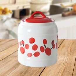 Storage Bottles Ceramic Food Jar Kitchen Canisters Counter Porcelain Tea Canister For Grain Cereal Sugar Coffee Beans