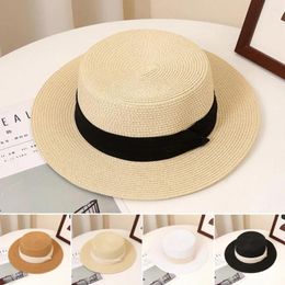 Berets British Retro Style Hat Stylish Women's Summer Straw Collection Sun Protection For Hiking Outdoor