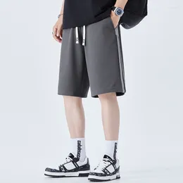 Men's Shorts 2024 Spring/Summer Thin Loose Comfortable Knitted Fabric Fashion Trend Versatile Pants Drawstring Casual