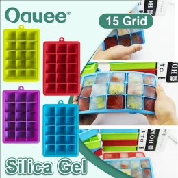 Tools 15 Grid Big Ice Tray Mold Giant Jumbo Large Food Grade Silicone Ice Cube Square Mold DIY Ice Maker Cube Tray Kitchen Supplies