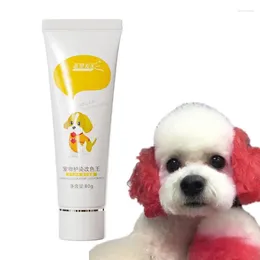 Dog Apparel Pet Dye 80g Cats Animals Hair Bright Coloring Dyestuffs Non Irritating Fruit Aroma Supplies Accessories