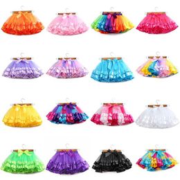 tutu Dress Baby Tutu Skirt Infant Girls Colorful Rainbow Tulle Skirt Princess Mini Dress Children Clothing Pettiskirt Toddler Cloth TTS09 d240507