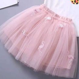 7E53 tutu Dress 3-12T Summer Girls Mesh Tutu Skirt Cute Toddler Girl Ballet Tulle Skirts Children Kids Princess White Pink Short Cake Skirts d240507