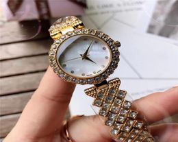 Fashion Brand Women Lady Girl Colourful crystals style Metal steel band quartz wrist watch Di103746591