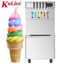 Kolice free shipment to USA ETL gelato cappuccino taylor 5 Flavours soft ice cream machine kitchen equipment