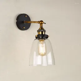 Wall Lamp Bell-TypeRetroGlassWallPaintingLampMirrorFrontBedroomLight