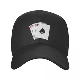 Ball Caps Punk Unisex Spades A Poker Baseball Cap Adult Adjustable Dad Hat Men Women Hip Hop Snapback Hats