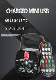 SHEHDS Stage Light Effect Mini 60 Patterns RGB USB Charged Laser Light Wireless Remote Projection For Dj Disco Party Dance Floor8352070