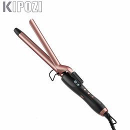 Kipozi Professional Hair Curling Iron Electric Professional Ceramic Hair Curler LEDカーリングアイアンローラーカールワンドウェーバーファッション240507