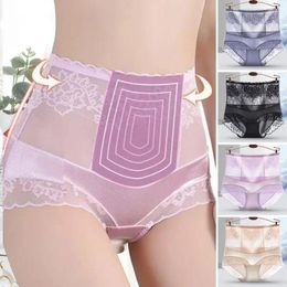 Women's Panties Ultra-thin Women High Waist Lace Embroidery BuLifter For Sexy Tummy Control Underwear With Health