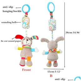 Baby Toy Soft P Mobile Rattle Cartoon Stroller Clip Rattles Born Bed Crib Hanging Bell For 0-3Y Educational Toys Drop Delivery Gifts L Dhosd