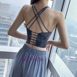 Fashion Lltops sexy Frauen Yoga Sport Unterwäsche Krawatte gefärbte Shockabsorbing Sport Unterwäsche Damen Yoga BH Running Training sexy und wunderschöne Weste externe Trage