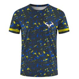 Men's T-Shirts Badminton and Tennis Series 3D Printed Mens and Womens Outdoor Extreme Sports Short Slved Round Neck T-shirt Fashion Tops T240505