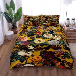 Conjuntos de roupas de cama de cama de jardim exótica grande capa de edredão de edreca do conjunto de roupas de cama de linho J240507