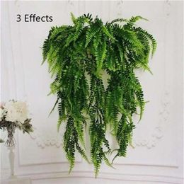 Boston Wreaths Flowers Ferns & Decorative Artificial Persian Rattan Fake Hanging Plant Faux Greenary Vine Resistant Plants For s