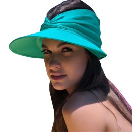 2022 NOWOŚĆ LETNEGO HAT PLEAT Big Visor Sun Hats for Women Outdoor UV Protection Top Pusty Sport Baseball Cap