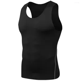 Men's Tank Tops Gym Shirts For Men Sleeveless Workout Absorbent Quick-drying Compression Slimming Shapewear Undershirt