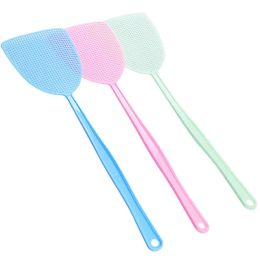 Swatters 50PC Durable Long Handle Fly Swatter Pest Control Manual Plastic Fly Swatter Mosquito Repellent Tool Restaurant