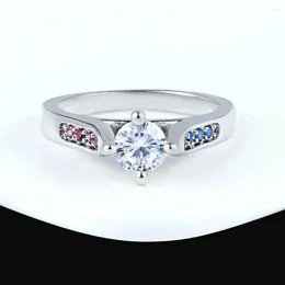 Cluster Rings Fashion Austria Crystal Classic Wedding For Women Engagement Cubic Zirconia Jewellery Ring Sale DZR005