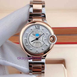 Crater Unisex Watches New Blue Balloon Series 18k Rose Gold Precision Steel Fully Automatic Mechanical Womens Watch with Original Box