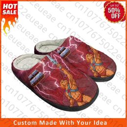 Slippers He-Man Masters Of The Universe Home Cotton Custom Mens Womens Sandals Plush Casual Keep Warm Shoes Thermal Slipper