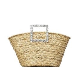 Fashion Women Shoulder Bags diamond Large Capacity Straw Woven Handbags Hand-woven Tote Bags Designer Purse and Bags