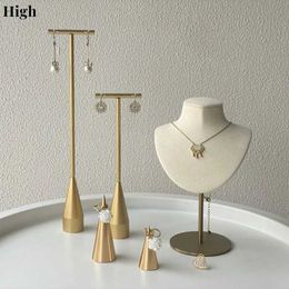 Jewellery Stand Bamboo necklace display chain bust stand used to Jewellery Organiser models Q240506