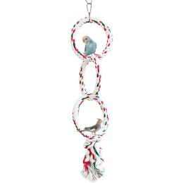 Toys Bird Hanging Perches Swings Toy Parrot Circle Ring Cotton Rope Bird Cage Chewing Toys Bungee