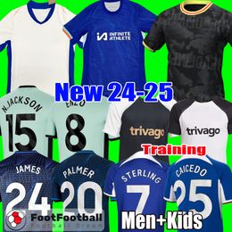 24 25 ENZO CAICEDO STERLING JAMES PALMER Football Shirt Soccer Jerseys 2024 2025 NKUNKU DISASI BADIASHILE MADUEKE MUDRYK T. SILVA Men Kids Kit set unifrom