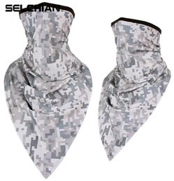 Tactical camouflage Scarves Bandana Mesh Tube Triangle Face Scarf CS masked Headband Neck Face Gaiter Cover Men Women6245713