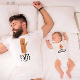 Family Matching Outfits Dad and Baby Matching Shirts Like Father Such A Splinter T-shirts Dad and Child Father Day Matching Outfits Infant Bodysuit d240507