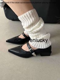 the row Big Miss Drives to Pointy French Single Shoes Girl 2023 Spring New Quality Celebrity ins Sweet Cool Mary Jane Shoes BIVI