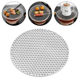 Accessories Stainless Steel Round BBQ Net Grill Mesh Roast Nets Bacon Grill Tool Iron Nets Camping Barbecue Accessories Nonstick Grid Rack