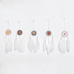 Decorative Figurines Simple Flower Shape Little Dream Catcher Home Decor Wall Hanging Room Decoration For Girl