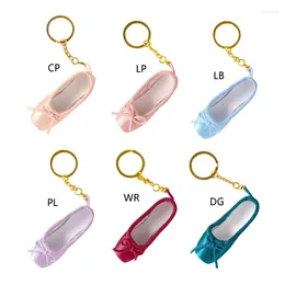 Keychains Mini Ballet Shoes Keychain Pointe Keyrings Handmade Shoe Charm Bag Penddant Gift For Dance Lovers Dropship