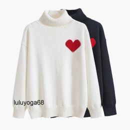 Sweaters Designer sweater love heart mens woman lovers couple cardigan round amis collar womens fashion brand letter white black long sleev