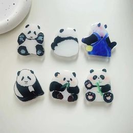 Cell Phone Mounts Holders Cute Panda Expandable Phone Holder Stand For iPhone Cartoon INS Foldable Elastic Grip Tok Socket Finger Ring Bracket Accessories