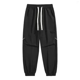 Men's Pants Soild Mens' Casual Drawstring Outdoor Running Jogger For Man Elastic Waisted Sports Trousers Pockets Hombre