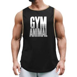 Men's Tank Tops Plain Gym Clothing Bodybuilding Slveless Shirt Fitness Men Tank Top Muscle Vest Stringer Undershirt Polyester Mesh Muscle Tank Y240507