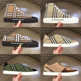 Designer Sneakers Shoes Vintage Tennis Stripes Print Cheque Striped Trainer Platform Flats Trainers Women Men Casual Sneaker Printed Lettering Plaid Shoe Womens