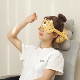 Pillow Cartoon Eye Mask Two-in-one U-shaped Plane Travel Foam Particle Home Office Nap