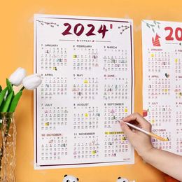 Calendar Schedule Planner 2024 New Year Calendar Paper Yearly Agenda Studying Working Plan A3 A4 Calendar Paper To-do lists Time Planner