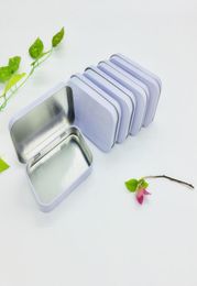 New Arrival white hinge Rectangle gift box sealing plain tin box 95x60x21mm 100pcslot2830378