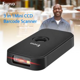 Scanners Eyoyo Ey009c Barcode Scanner Ccd 2.4g Pocket Bt Wired 3in1 Connection Modes Decoding Capability Mini Barcode Scanner Wireless
