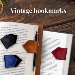 Leather Magnetic Bookmarks Personalized Vintage Waterproof Book Page Marker Clip Refrigerator Magnet Lovers Students Gift