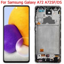 Zappers 6.7" Original Amoled for Samsung Galaxy A72 Lcd Display Touch Screen with Frame Sma725f A725f/ds A726b/ds Display Lcd Parts